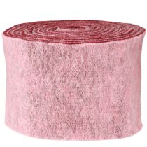 Prodotto Nastro decorativo in feltro nastro decorativo in feltro di lana bacca rosa bicolore 15 cm 5 m