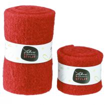 Prodotto Nastro in feltro nastro in lana rossa nastro decorativo L7/15 cm L1 m/1 m set da 2