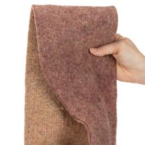Prodotto Nastro in feltro bicolore, 100% lana, viola/marrone, 15 cm x 5 m