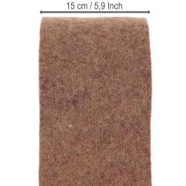 Prodotto Nastro in feltro bicolore, 100% lana, viola/marrone, 15 cm x 5 m