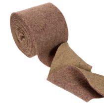 Prodotto Nastro in feltro bicolore, 100% lana, viola/marrone, 15 cm x 5 m