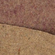 Prodotto Nastro in feltro bicolore, 100% lana, viola/marrone, 15 cm x 5 m