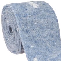 Prodotto Nastro in feltro nastro di lana tessuto decorativo piume blu feltro di lana 15 cm 5 m
