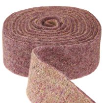 Prodotto Nastro in feltro nastro di lana tessuto decorativo vino rosso beige 7,5 cm 5 m