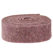 Prodotto Nastro in feltro nastro di lana tessuto decorativo vino rosso beige 7,5 cm 5 m