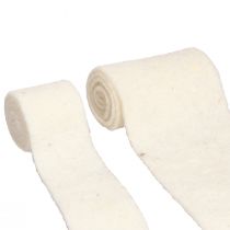 Prodotto Nastro in feltro Nastro in lana Bianco L7cm/15cm L100/100cm Set di 2