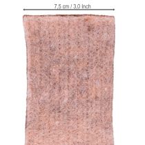 Prodotto Nastro in feltro bicolore, nastro in feltro di lana rosa rosso 7,5 cm 5 m