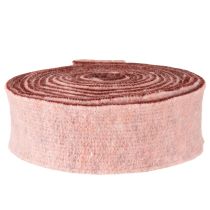 Prodotto Nastro in feltro bicolore, nastro in feltro di lana rosa rosso 7,5 cm 5 m