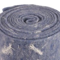 Prodotto Nastro in feltro nastro di lana tessuto decorativo piume blu feltro di lana 15 cm 5 m