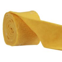 Prodotto Nastro in feltro nastro di lana tessuto decorativo piume gialle feltro di lana 15 cm 5 m