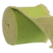 Nastro in feltro Nastro in lana Franzi in feltro di lana verde chiaro 15 cm 4 m