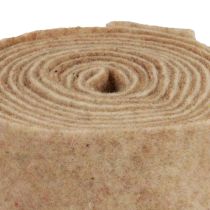 Nastro in feltro nastro di lana tessuto decorativo feltro di lana marrone beige 7,5 cm 5 m