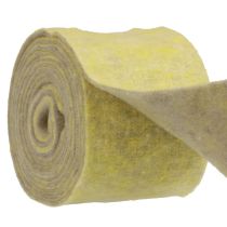 Prodotto Nastro di feltro nastro di lana nastro di vaso nastro decorativo grigio giallo 15 cm 5 m