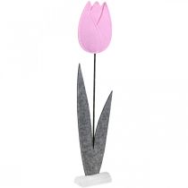 Fiore in feltro feltro deco fiore tulipano rosa decorazione da tavola H68cm
