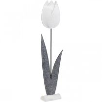 Fiore in feltro feltro deco fiore tulipano bianco H68cm