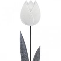 Fiore in feltro feltro deco fiore tulipano bianco H68cm