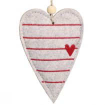 Prodotto Cuori in feltro Decorazioni per albero di Natale cuori beige 8,5×12 cm 6 pz