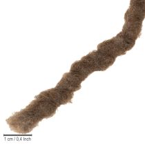 Prodotto Cordoncino di lana marrone, nastro decorativo da 25 m per fiori e artigianato