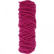 Corda in feltro filo di lana rosa 20m
