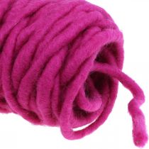 Corda in feltro filo di lana rosa 20m