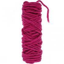 Cordone in feltro con filo di lana per artigianato rosa 20m