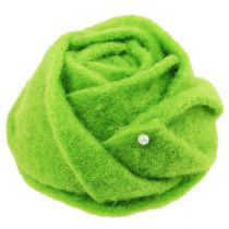 Feltro rosa verde Ø8cm H4.5cm 6pz