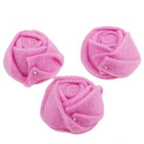 Feltro rosa rosa Ø8cm H4.5cm 6pz