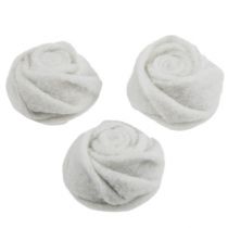 Feltro rosa bianco Ø8cm H4cm 6pz