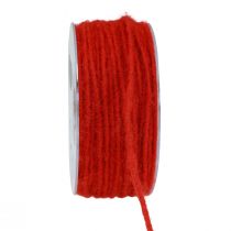 Prodotto Cordone di feltro filo di lana cordone di lana filo stoppino rosso 100 m