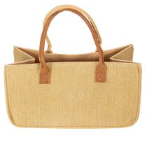 Prodotto Borsa in feltro effetto rafia 50 cm x 25 cm x 25 cm