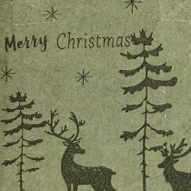 Prodotto Borsa in feltro Merry Christmas piccola con manici Verde 15×10cm