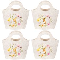 Prodotto Borsa in feltro con adorabile coniglietto pasquale, adatta per la primavera e l'estate, 27 cm, 4 pezzi