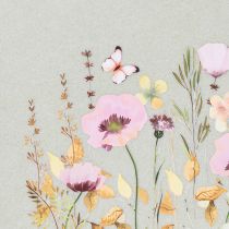 Prodotto Borsa in feltro con motivo floreale, ideale per decorazioni con fiori artificiali e idee regalo, 38 cm