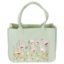 Prodotto Borsa in feltro con motivo floreale, ideale per decorazioni con fiori artificiali e idee regalo, 38 cm