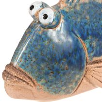 Prodotto Decoro pesce ceramica blu decoro naturale estivo 22×7×11cm