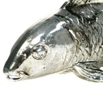Prodotto Deco pesce argento antico 14cm