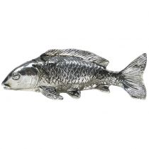 Prodotto Deco pesce argento antico 14cm