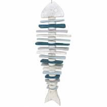 6 pezzi blu pesce decorativo e 2 mollette di legno decorativo legno pesci zum hinstellen 