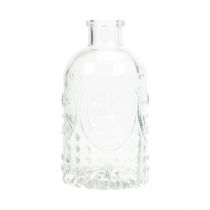 Bottiglie decorative mini vasi candelieri in vetro H12,5 cm 6 pezzi