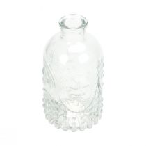 Bottiglie decorative mini vasi candelieri in vetro H12,5 cm 6 pezzi