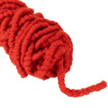 Prodotto Cordoncino di lana soffice Mirabell con iuta, rosso, 25 m