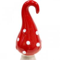 Prodotto Funghi decorativi in ceramica fungo rosso bianco Ø5cm H15.5cm 2pz