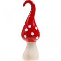 Prodotto Deco Fly Agarico Ceramica Deco Fungo Rosso Bianco Ø6.5cm H21cm