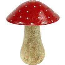 Fly agarico deco fungo di legno decorazione autunnale legno 11,5×Ø10cm