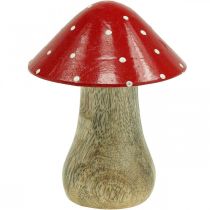 Fly agarico deco fungo di legno decorazione autunnale legno 10×8cm