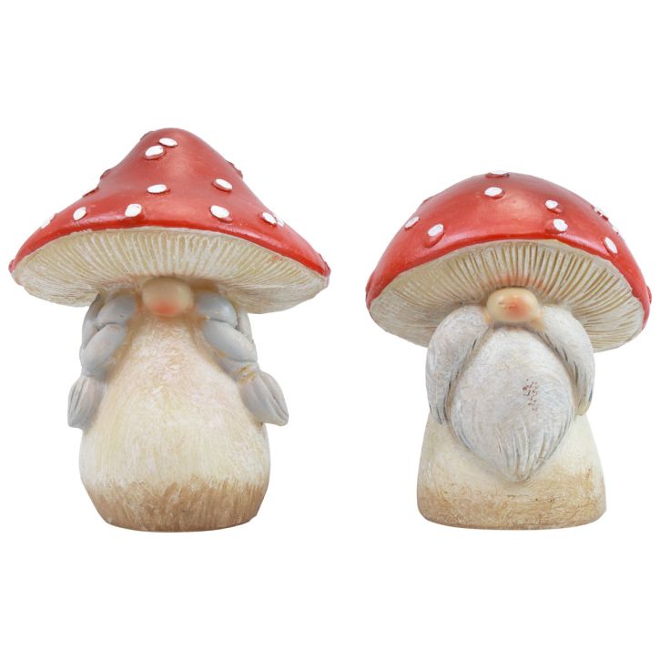 Prodotto Funghi decorativi agarico di mosca decorazione autunnale rosso bianco Ø6cm H7,5cm 4 pezzi