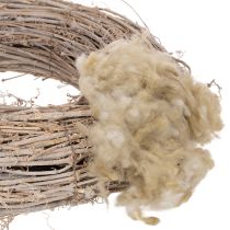 Prodotto Lana di pecora beige naturale, sfusa, per lavori di artigianato e decorazione, 250 g