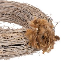 Prodotto Lana di pecora mélange marrone, lana naturale, sfusa, per lavori artigianali, 250 g