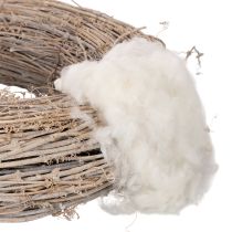Prodotto Lana di pecora naturale sciolta, melange bianco, versatile, 250 g
