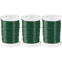Prodotto Filo per fioristi, filo decorativo, filo di mirto verde 0,30 mm, 100 g, 3 pezzi